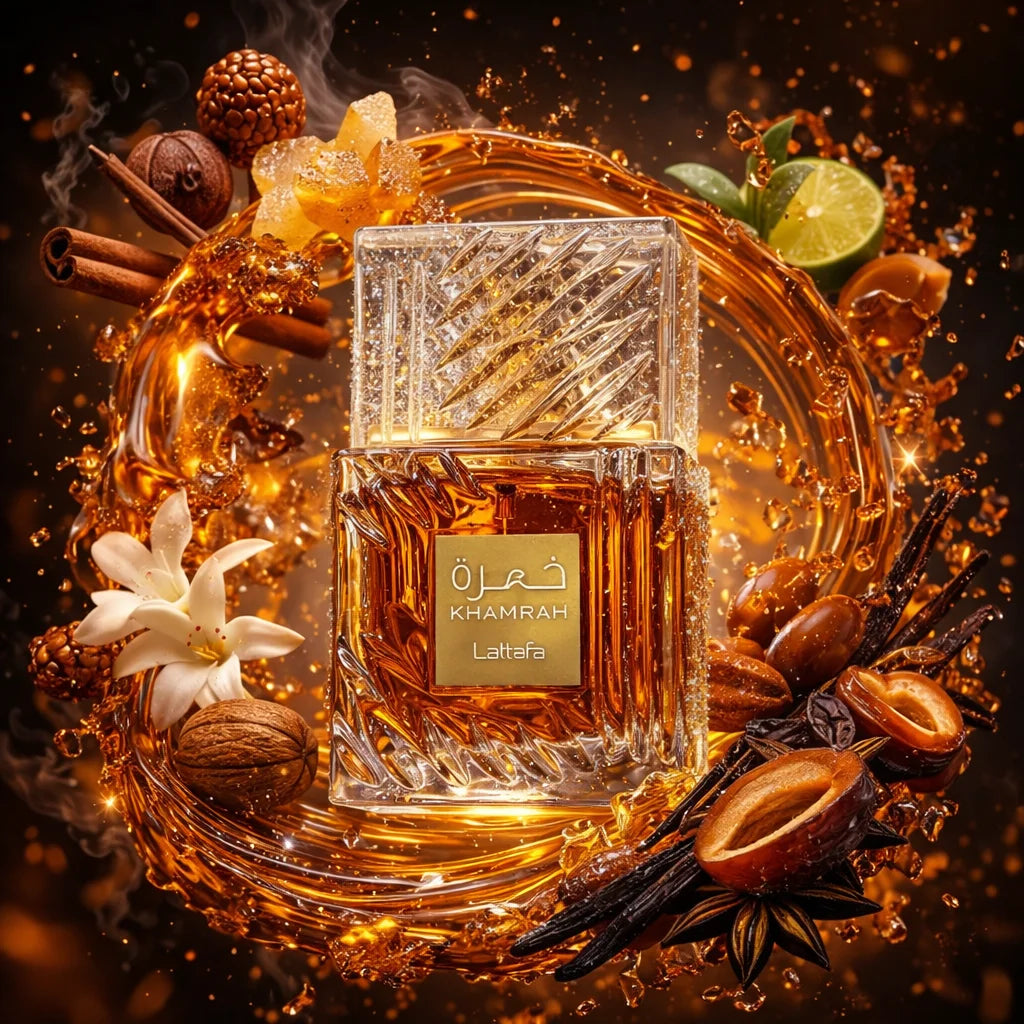 Lattafa Khamrah Eau de Parfum – Parfum Oriental Gourmand Vanillé – 50 ml