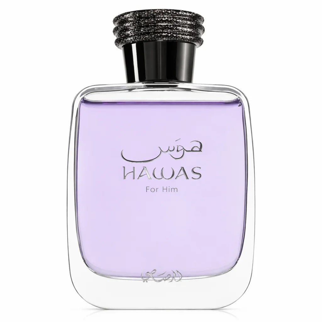 Rasasi Hawas for Him – Eau de Parfum Homme 100 ml – Parfum Oriental Boisé, Frais & Épicé