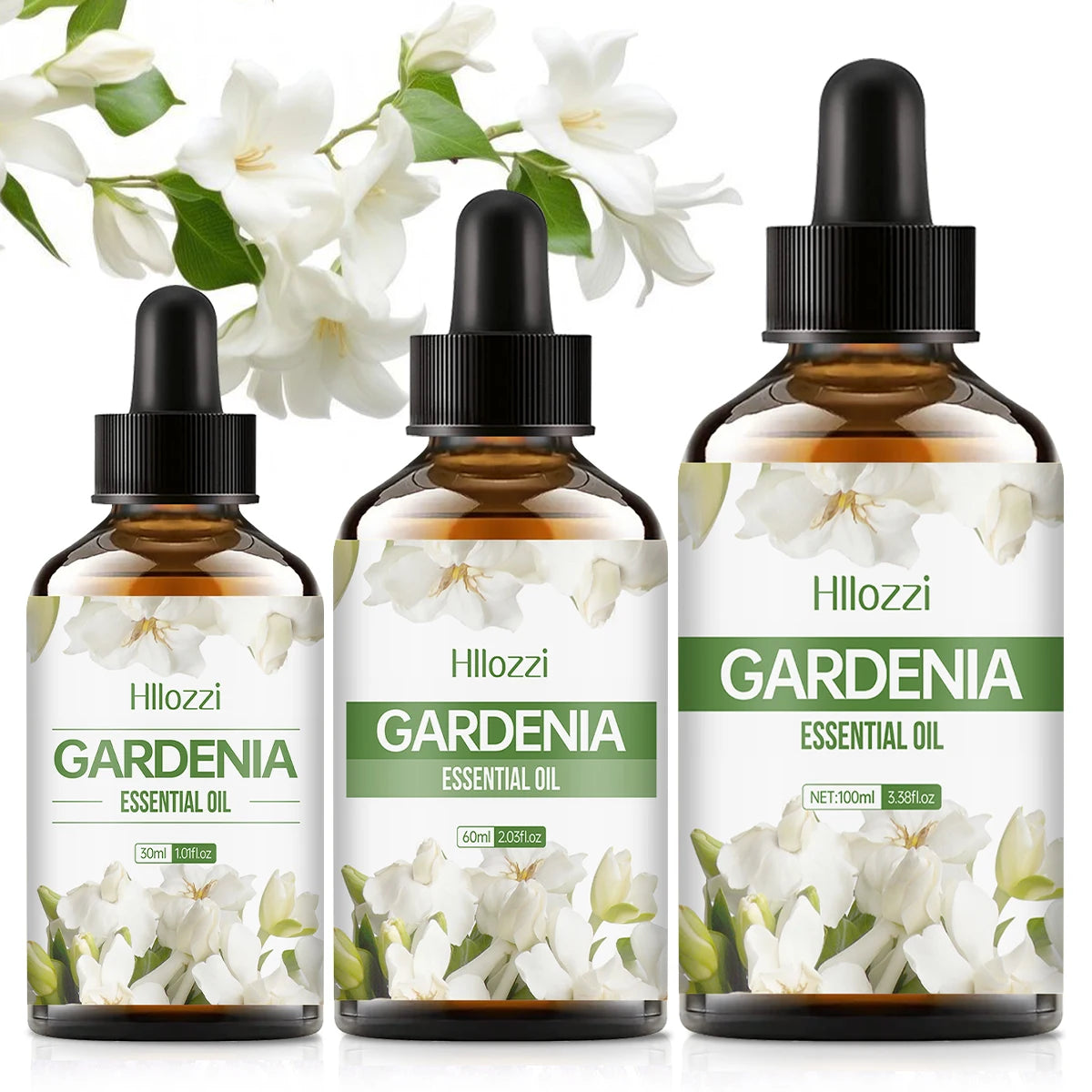 Huile essentielle de gardénia, un parfum floral pur, adaptée au massage corporel et aux soins capillaires, peut également être utilisée dans un diffuseur