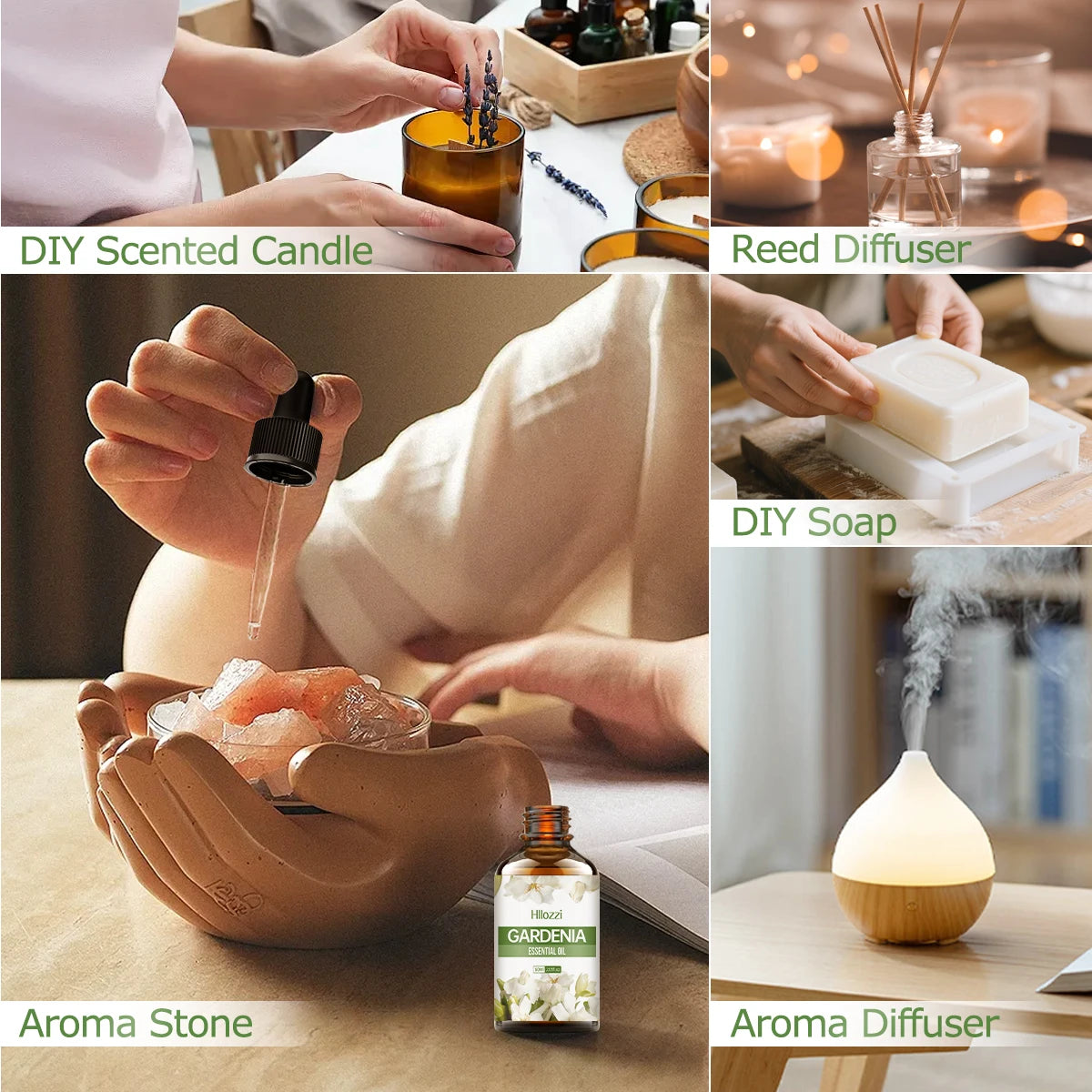 Huile essentielle de gardénia, un parfum floral pur, adaptée au massage corporel et aux soins capillaires, peut également être utilisée dans un diffuseur