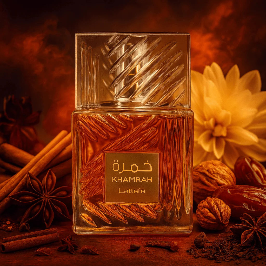 Lattafa Khamrah Eau de Parfum – Parfum Oriental Gourmand Vanillé – 50 ml