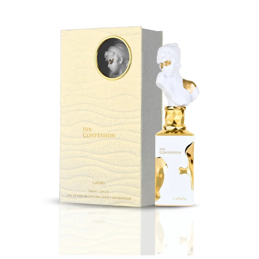 Lattafa His Confession 100ml/3.4oz Eau de Parfum Arabe, Cologne aux Phéromones, Parfum Longue Durée pour Homme, Cadeau de Noël