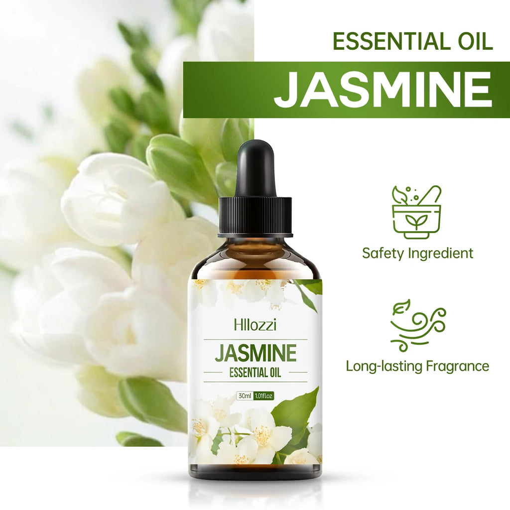 Huile essentielle de jasmin, 100ml/60ml/30ml, aromathérapie, huile essentielle multifonctionnelle, diverses scènes, riche en saveur, hydratante