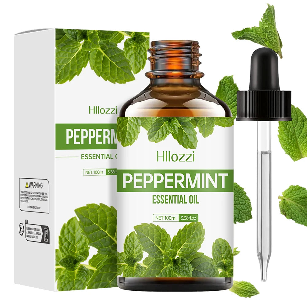 100 ml/60 ml/30 ml huile essentielle de menthe poivrée hydratante multifonctionnelle huile essentielle aromathérapie bougie diffuseur de voiture