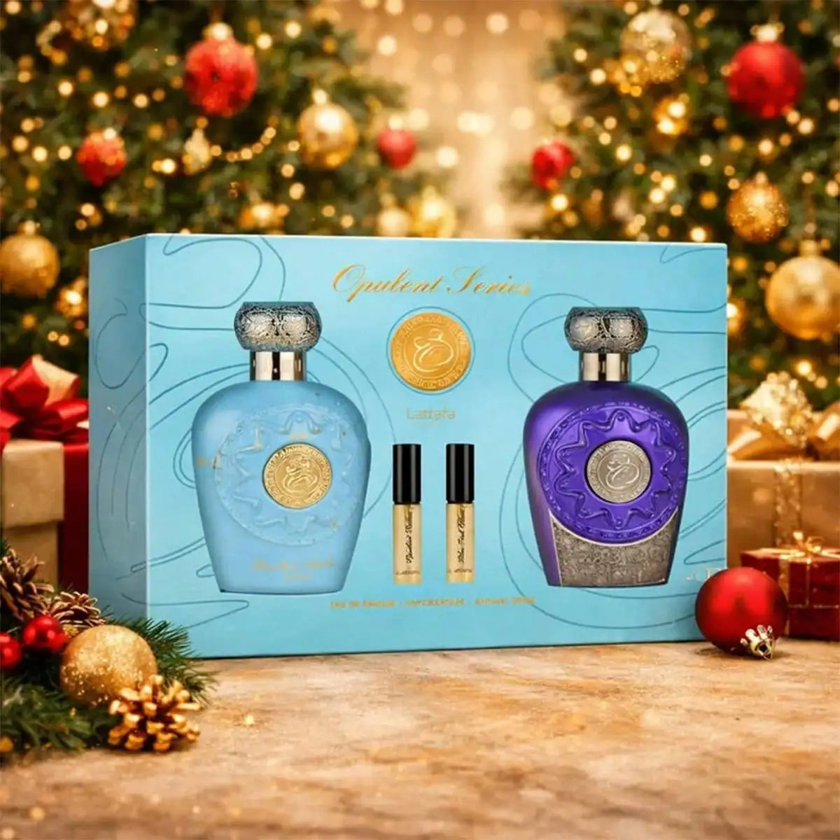 LATTAFA COFFRET CADEAU OPULENT DUBAI 100ML & BLUE OUD ELIXIR 100ML EAU DE PARFUM UNISEXE ORIENTAL FRUITÉ AROMATIQUE BOISÉ