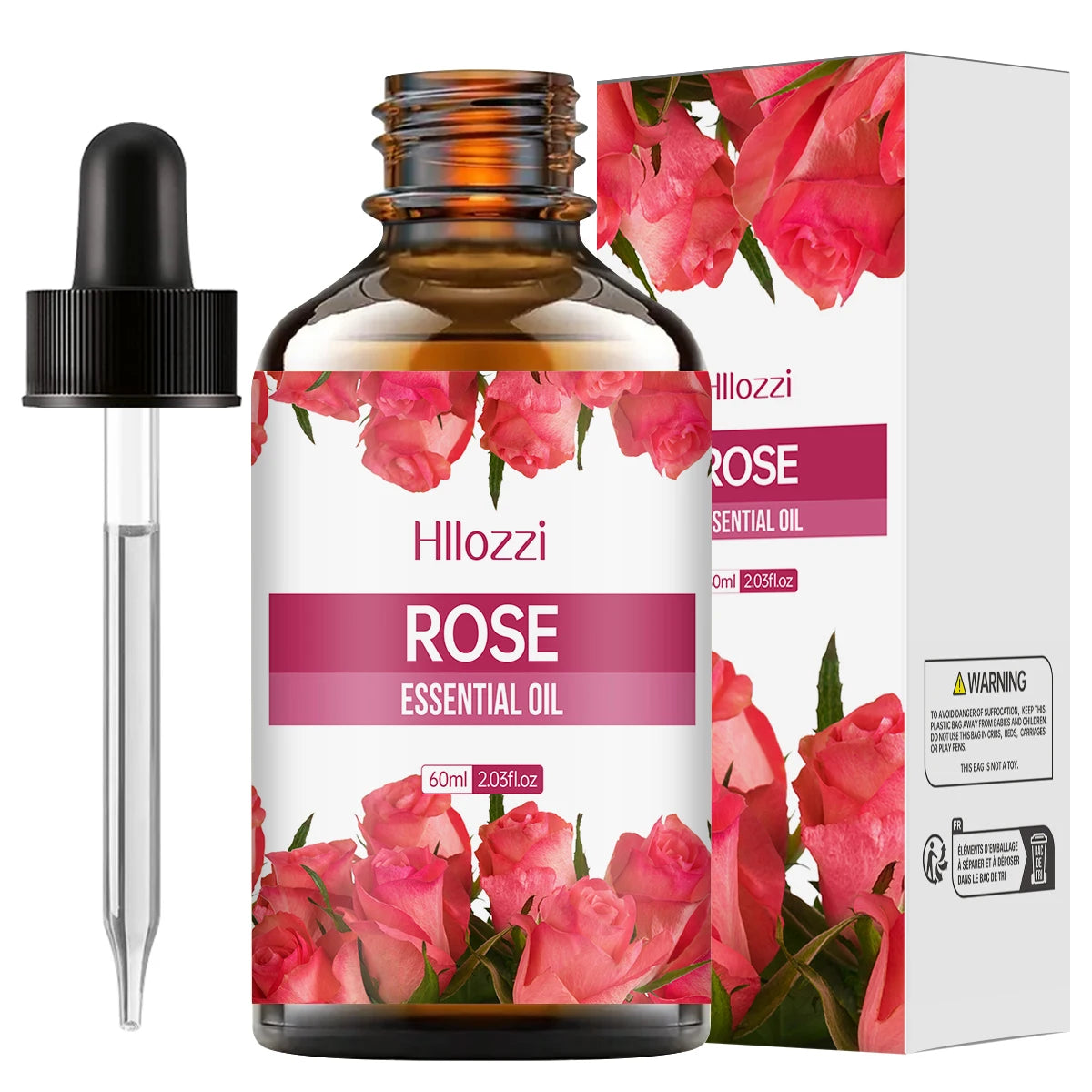 100 ml/60 ml/30 ml huile essentielle de rose soins de la peau parfum aromathérapie huile essentielle parfum Massage huile hydratante