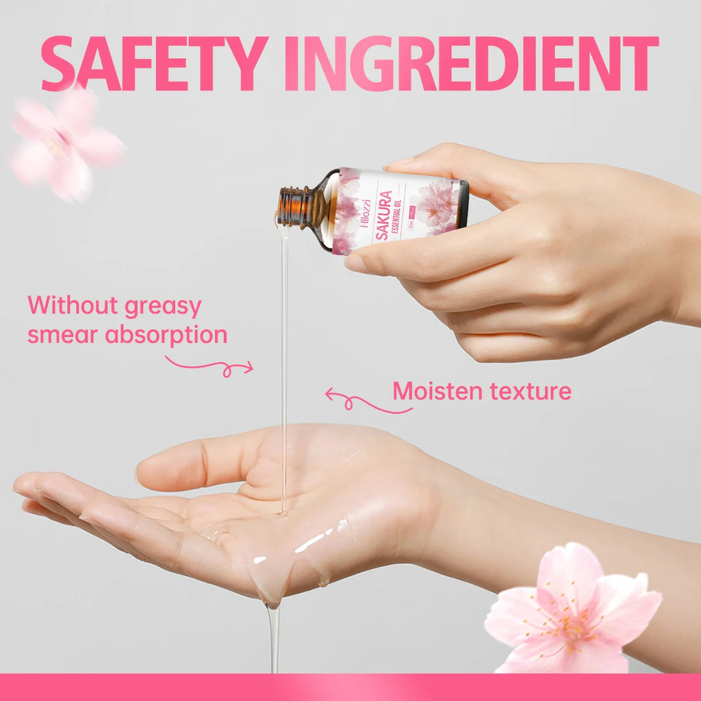 L'huile essentielle de fleur de cerisier 100ml/60ml/30ml convient aux soins de la peau du visage, aux soins du corps, à l'aromathérapie, à l'aromathérapie