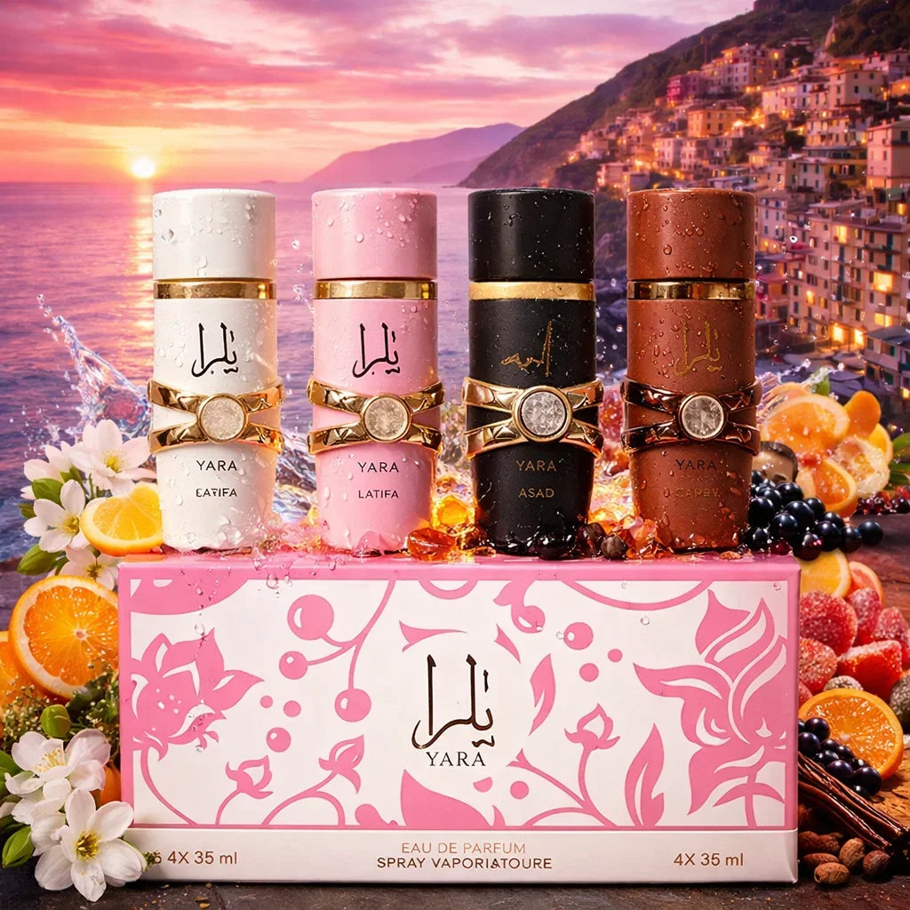 Coffret de Parfums Lattafa YARA & ASAD – Collection Orientale Gourmande | 4*35 ml