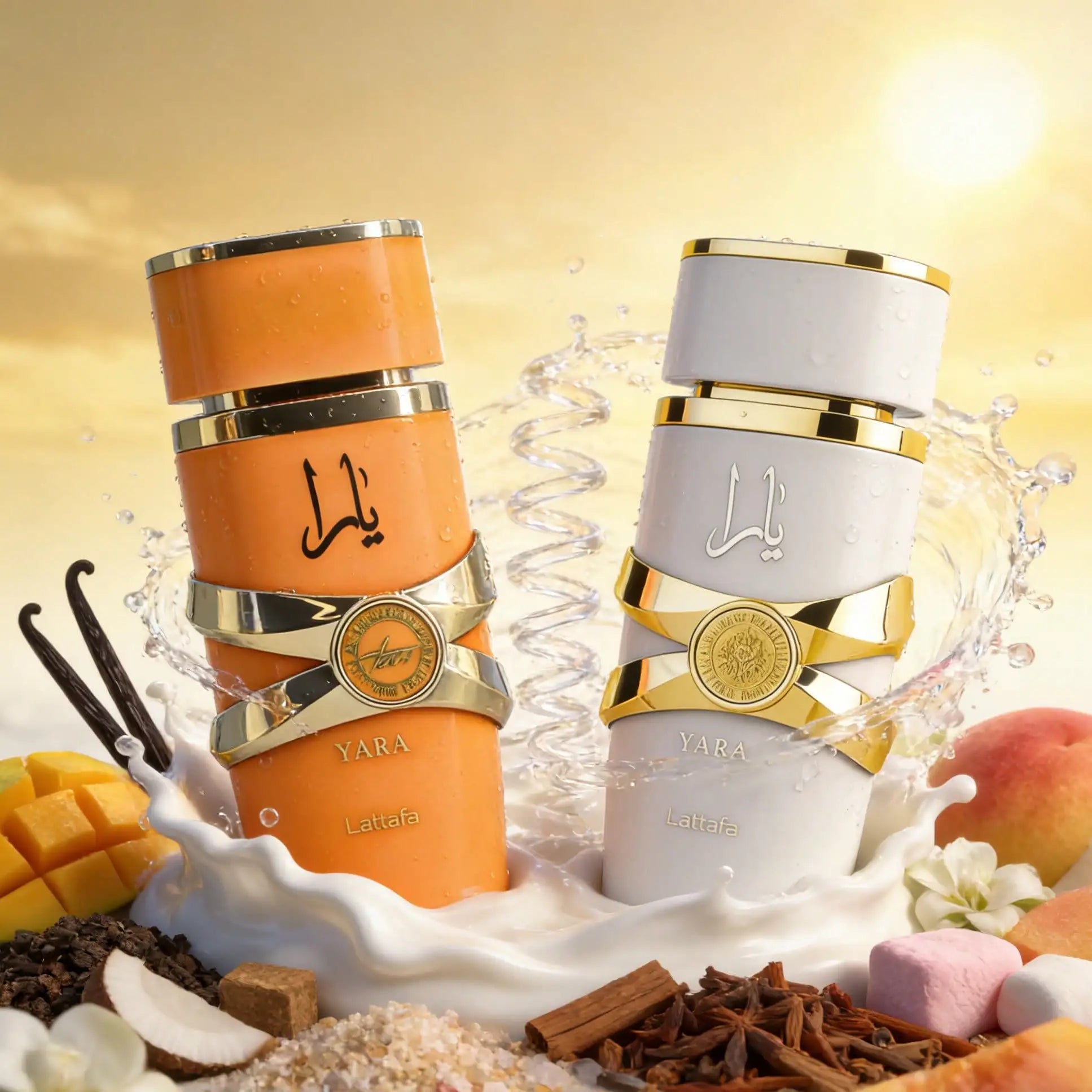 LATTAFA 2X100ML YARA MOI & YARA TOUS COFFRET SET  EAU DE PARFUM - GOURMANDE TROPICALE FLORALE CARAMEL MANGUE SANTAL
