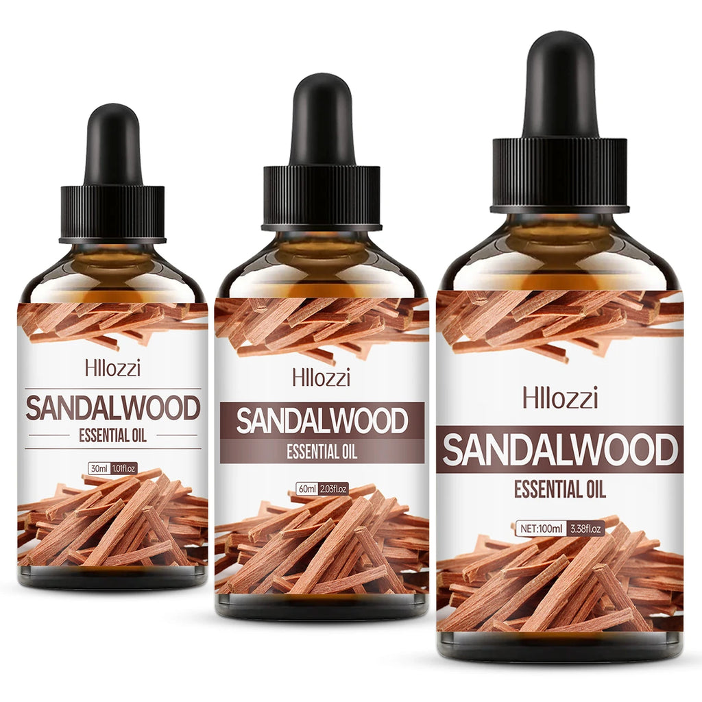 Huile essentielle de bois de santal, 100ml/60ml/30ml, pour la fabrication de bougies, diffuseurs de savon, huile parfumée d'aromathérapie