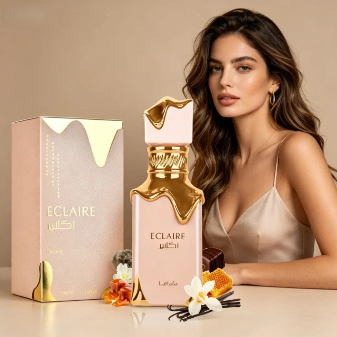 Lattafa Eclaire 3.4oz/100ml Eau de Parfum Spray Ice Cream Parfum Arabe Glacé Cadeau pour Femme EDP Spray Parfum Phéromone