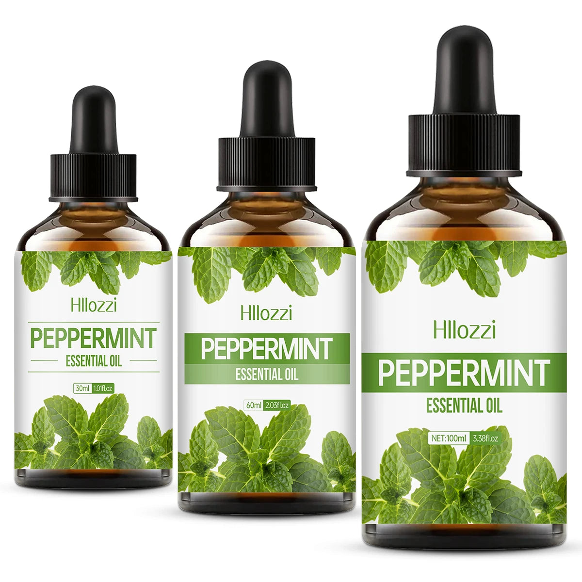 100 ml/60 ml/30 ml huile essentielle de menthe poivrée hydratante multifonctionnelle huile essentielle aromathérapie bougie diffuseur de voiture