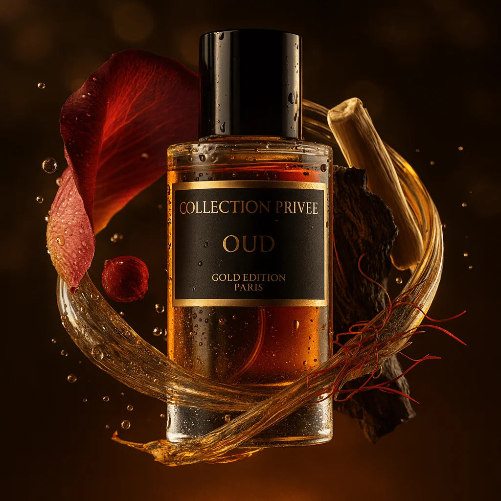 COLLECTION PRIVE GOLD EDITION - 50ML OUD EAU DE PARFUM UNISEXE (OUD NOIR, FRANCHINCENSE, VANILLE DE BOURBON)
