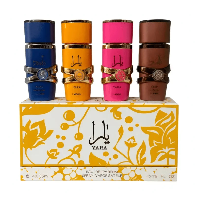 LATTAFA - COFFRET DE PARFUMS YARA & ASAD – SET DE 4 FLACONS (EAU DE PARFUM)