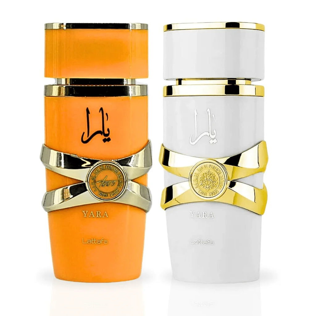LATTAFA 2X100ML YARA MOI & YARA TOUS COFFRET SET  EAU DE PARFUM - GOURMANDE TROPICALE FLORALE CARAMEL MANGUE SANTAL