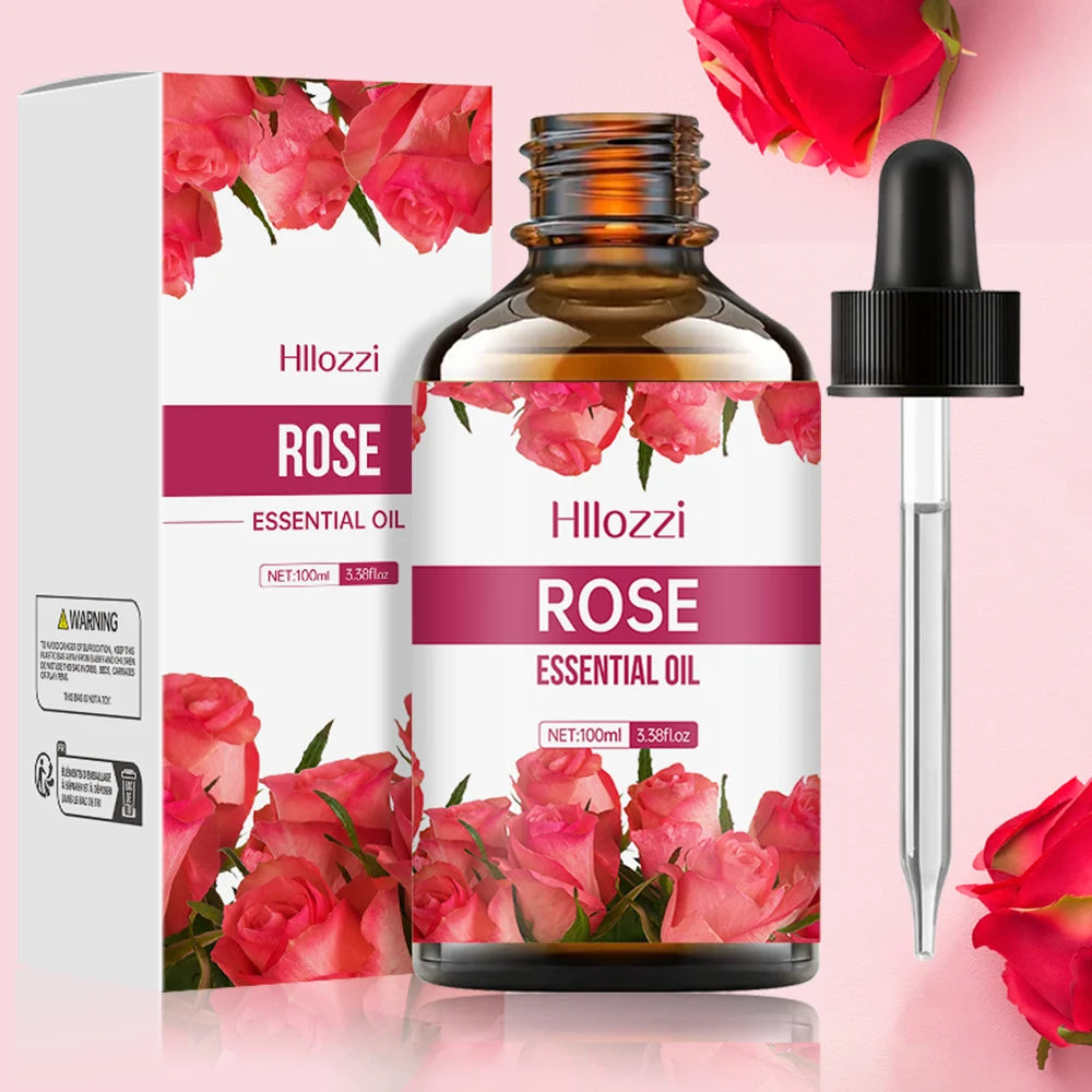 100 ml/60 ml/30 ml huile essentielle de rose soins de la peau parfum aromathérapie huile essentielle parfum Massage huile hydratante