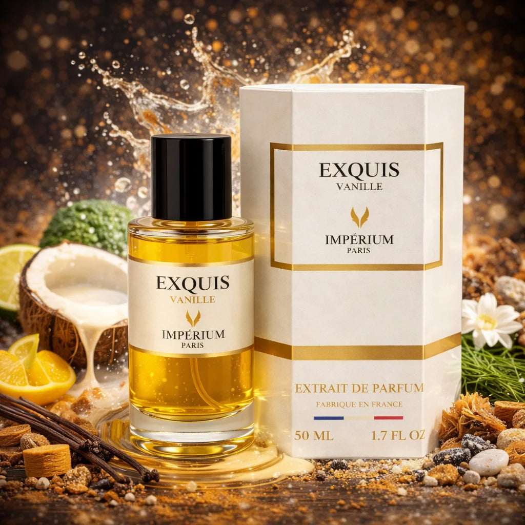 IMPERIUM PARIS EXQUIS VANILLE 50ML EXTRAITE DE PARFUM - VANILLE BOURBON SANTAL AMBRE LUXURY HIGH CONCENTRATION SCENT