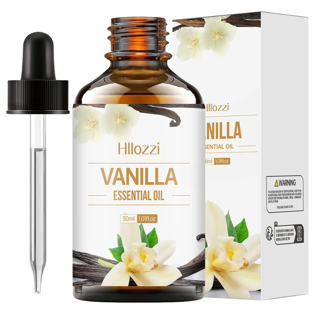 Huile essentielle de vanille, 100ml/60ml/30ml, hydratante et hydratante, soins de la peau, huile essentielle d'aromathérapie, humidificateur d'aromathérapie