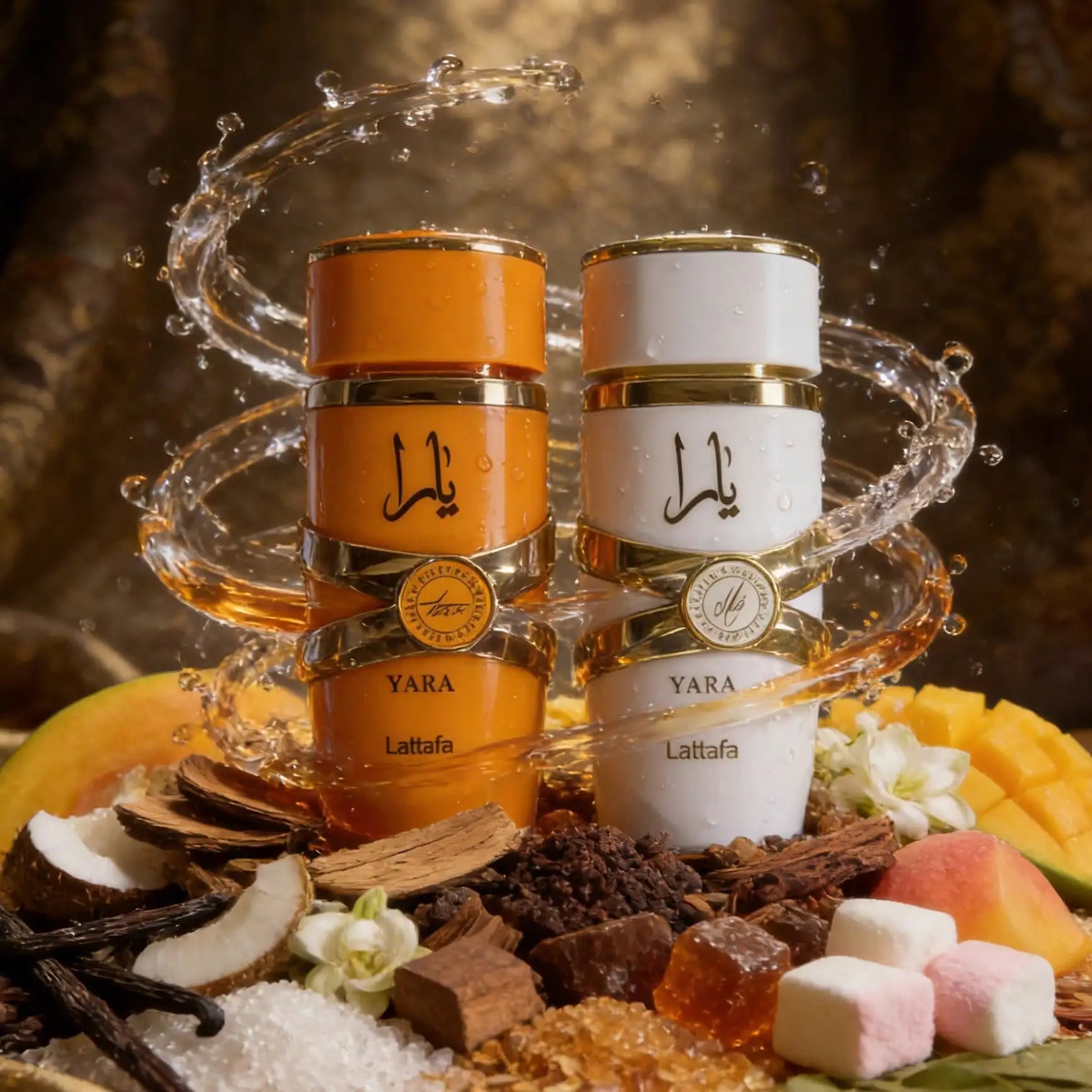 LATTAFA 2X100ML YARA MOI & YARA TOUS COFFRET SET  EAU DE PARFUM - GOURMANDE TROPICALE FLORALE CARAMEL MANGUE SANTAL