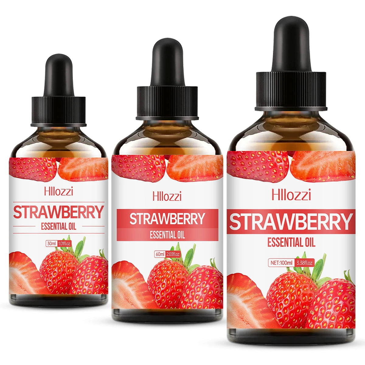 100 ml/60 ml/30 ml huile essentielle de fraise huile essentielle de fruit aromathérapie aromathérapie huile essentielle humidificateur diffuseur