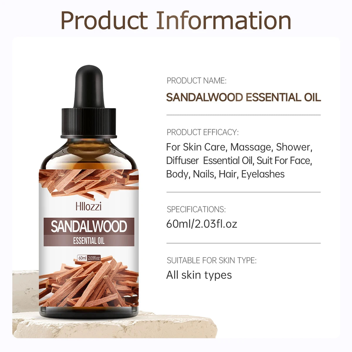 Huile essentielle de bois de santal, 100ml/60ml/30ml, pour la fabrication de bougies, diffuseurs de savon, huile parfumée d'aromathérapie