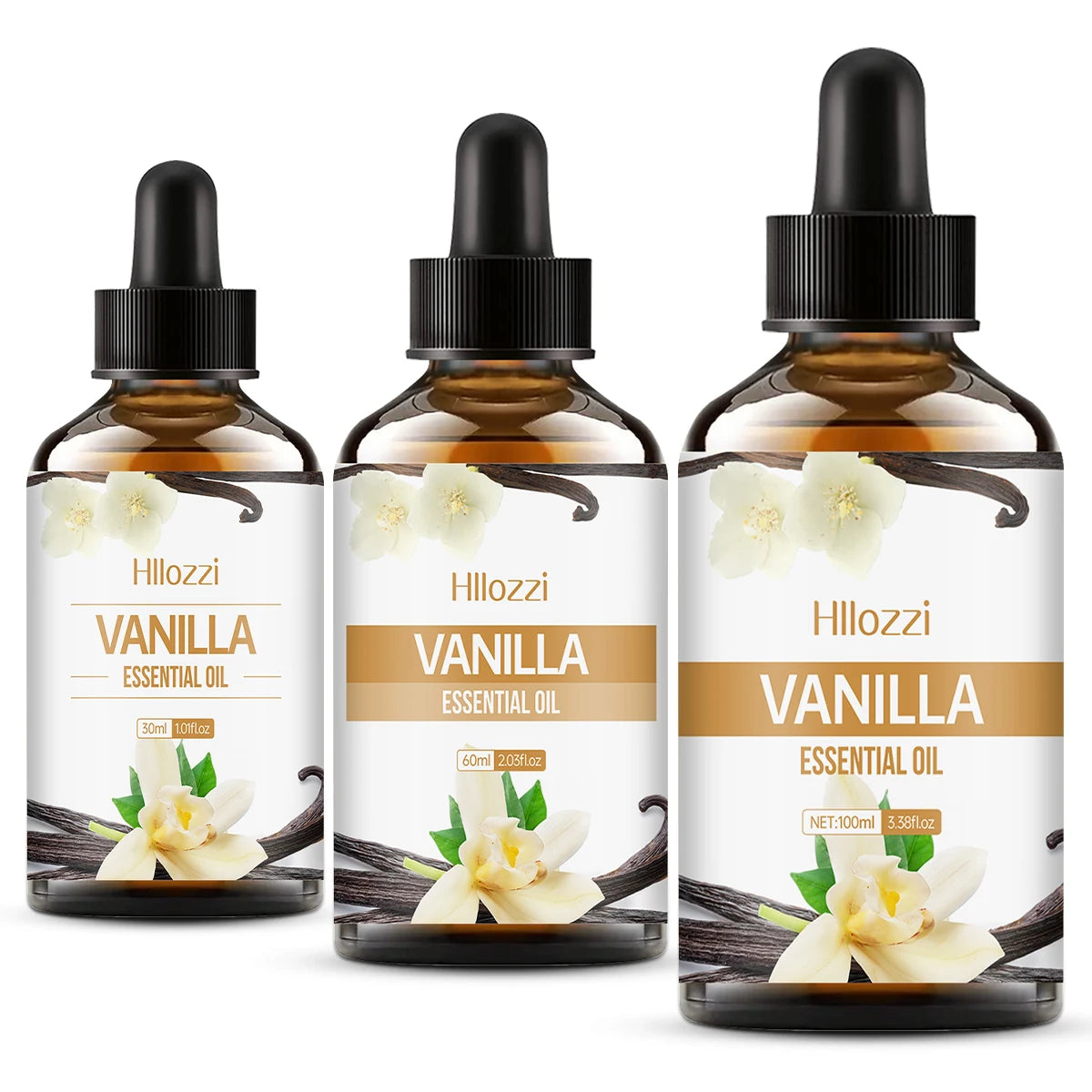 Huile essentielle de vanille, 100ml/60ml/30ml, hydratante et hydratante, soins de la peau, huile essentielle d'aromathérapie, humidificateur d'aromathérapie