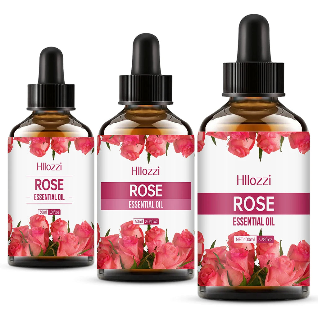 100 ml/60 ml/30 ml huile essentielle de rose soins de la peau parfum aromathérapie huile essentielle parfum Massage huile hydratante