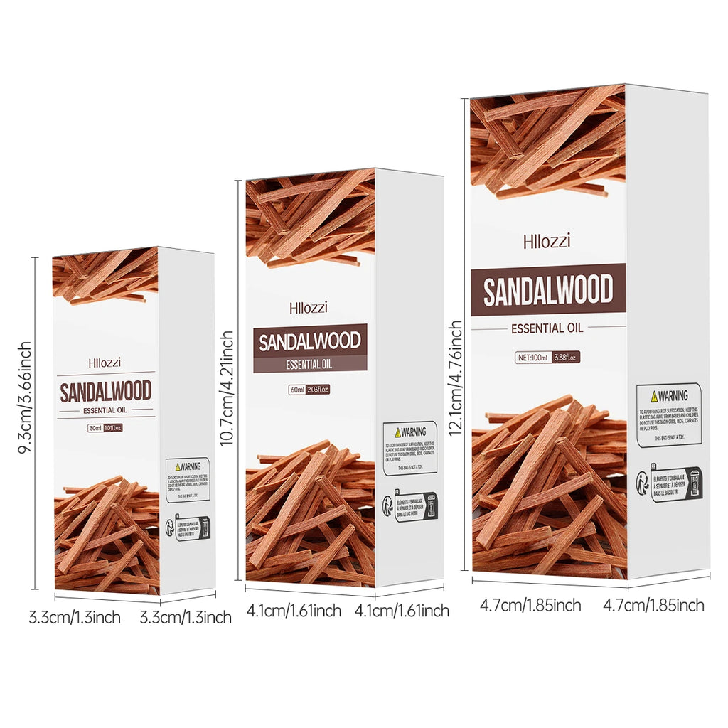 Huile essentielle de bois de santal, 100ml/60ml/30ml, pour la fabrication de bougies, diffuseurs de savon, huile parfumée d'aromathérapie
