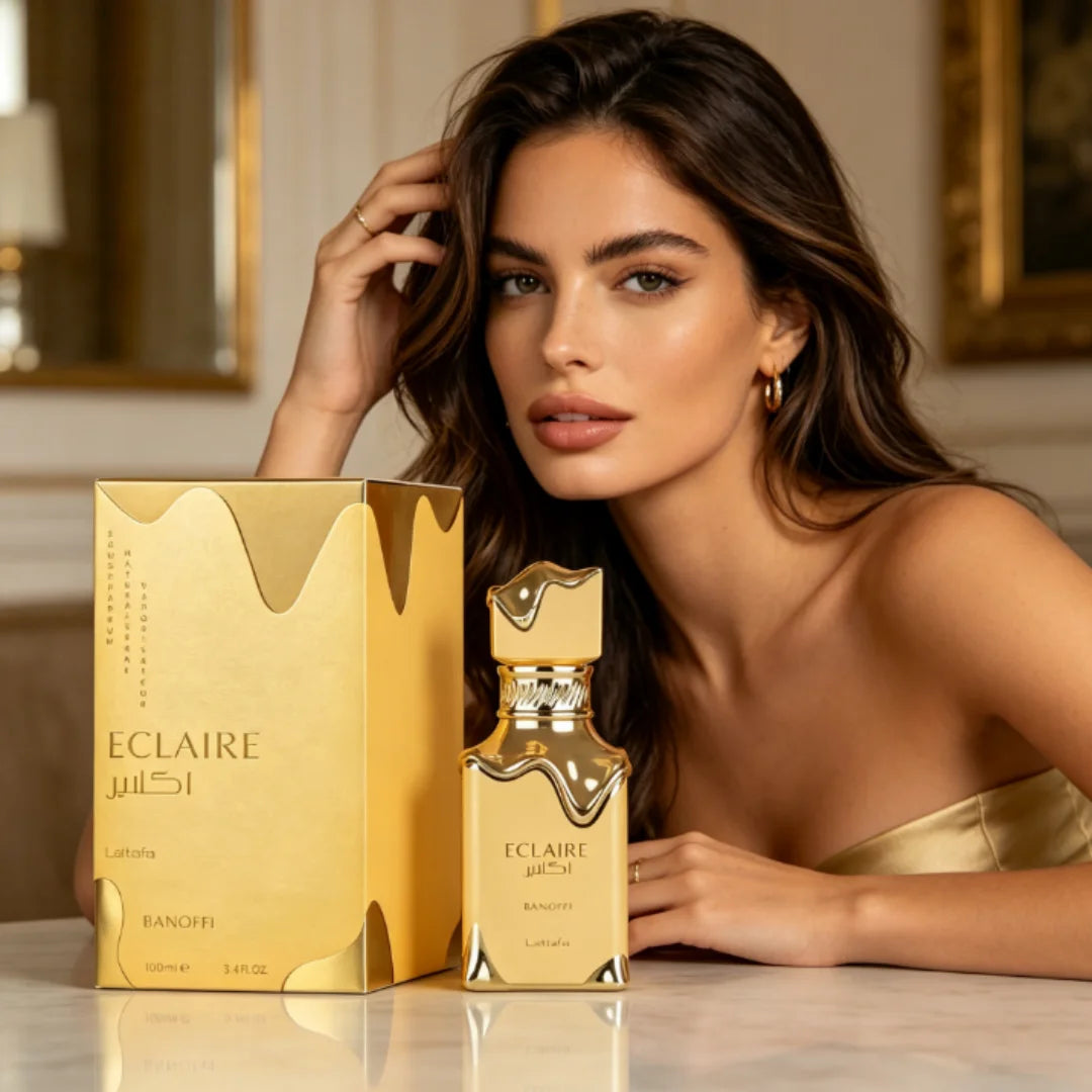 Lattafa Eclaire 3.4oz/100ml Eau de Parfum Spray Ice Cream Parfum Arabe Glacé Cadeau pour Femme EDP Spray Parfum Phéromone