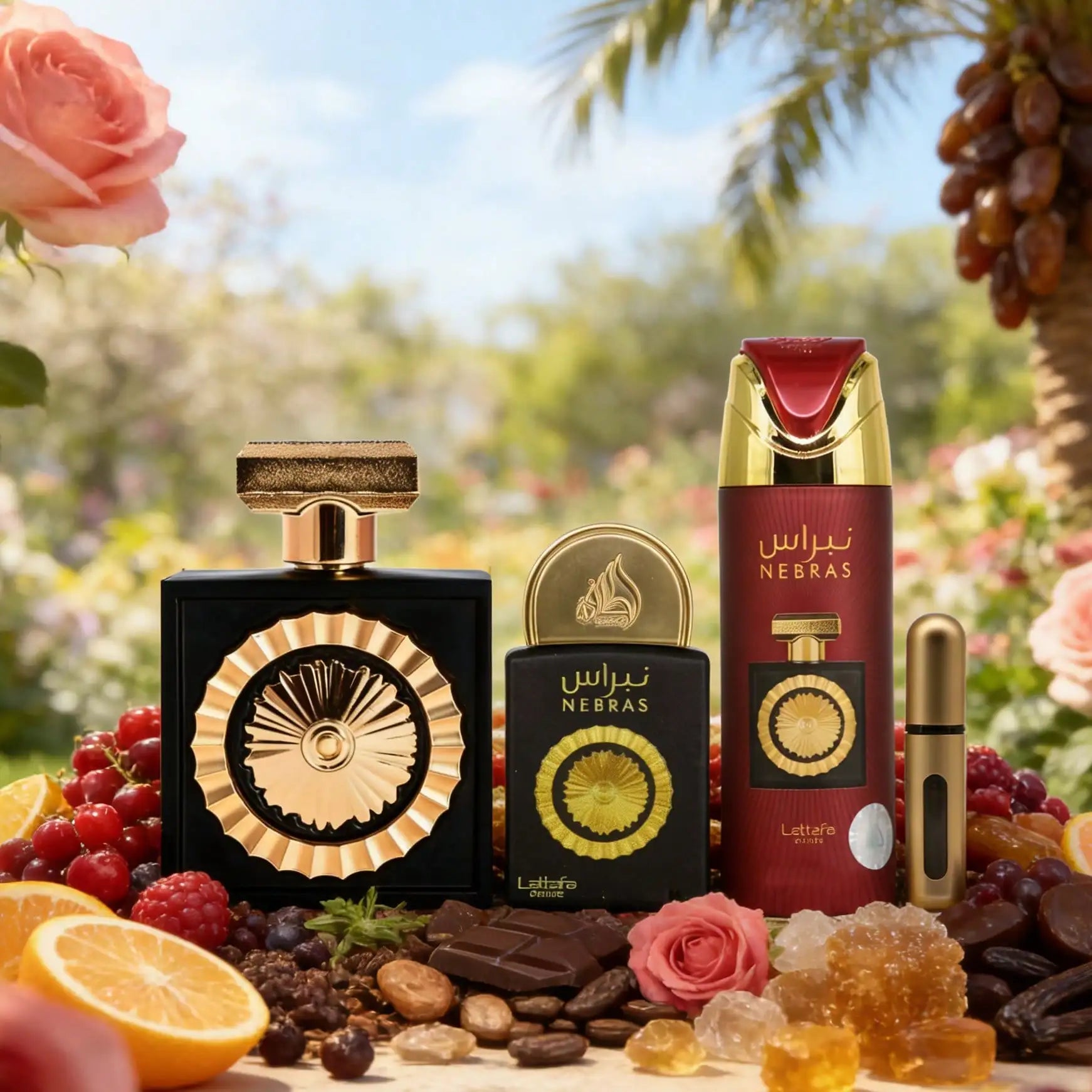 LATTAFA PRIDE NEBRAS 3 PCS SET Cadeau Parfum Pour Femmes Vanille Cacao Rose Musc 200ML/100ML/20ML Parfum De Luxe